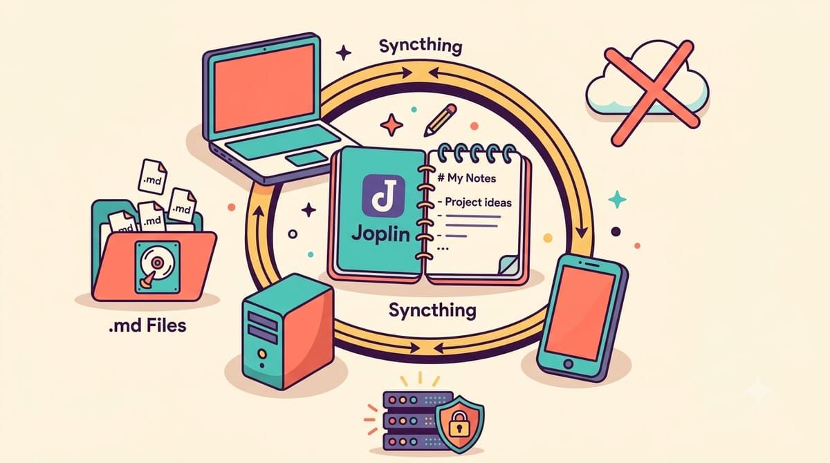 Joplin with Syncthing