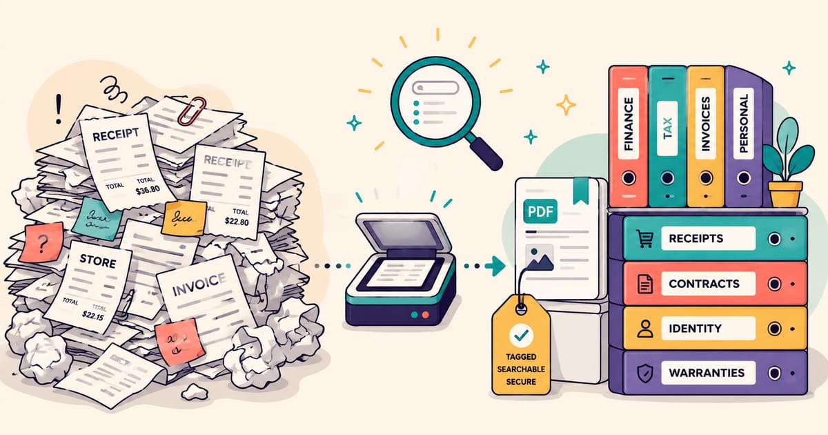 Illustration for I Digitised Every Piece of Paper in My House